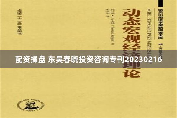 配资操盘 东吴春晓投资咨询专刊20230216