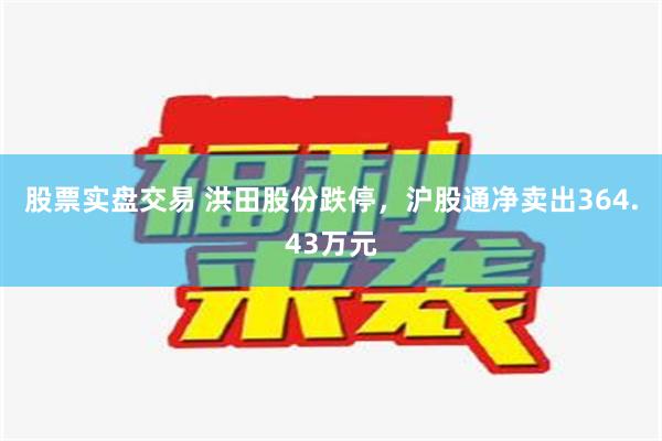 股票实盘交易 洪田股份跌停，沪股通净卖出364.43万元