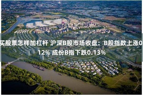 买股票怎样加杠杆 沪深B股市场收盘：B股指数上涨0.12% 成份B指下跌0.13%